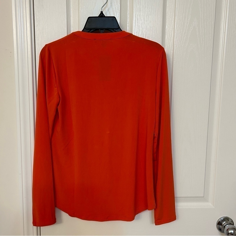 INC INTERNATIONAL CONCEPTS Women's Zip-Pocket Blouse in Summer Fig Size XS - Picture 6 of 6